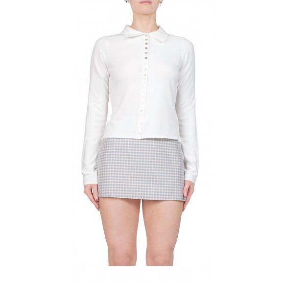 NEW SANDY LIANG women's fiction cardigan in white - Picture 1 of 5